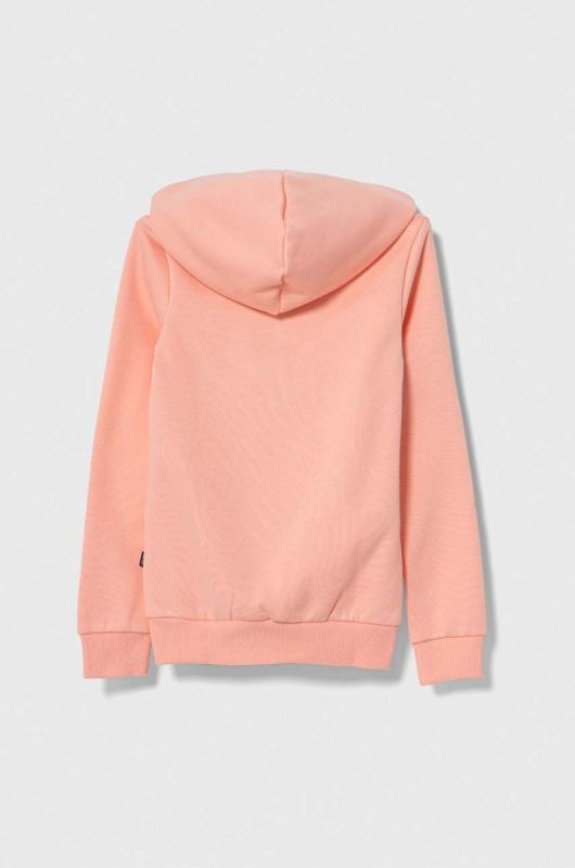 Дитяча кофта Puma ESS Logo Hoodie FL G колір рожевий з капюшоном з принтом фото 2