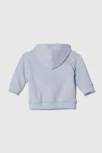 Кофта для немовлят United Colors of Benetton з капюшоном з принтом колір блакитний