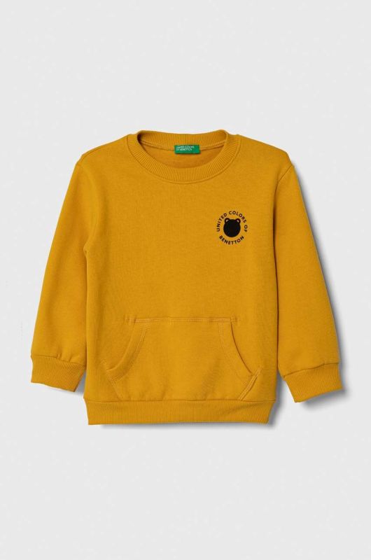Дитяча кофта United Colors of Benetton колір жовтий з принтом (3601451)
