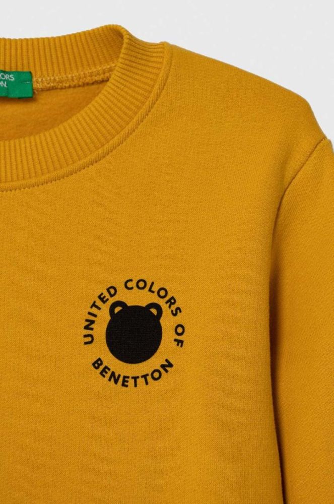 Дитяча кофта United Colors of Benetton колір жовтий з принтом (3601451) фото 3