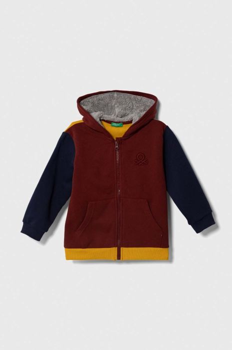 Дитяча кофта United Colors of Benetton з капюшоном візерунок колір барвистий (3601462)