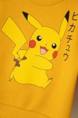 Дитяча кофта United Colors of Benetton x Pokemon колір жовтий з принтом