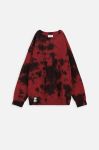 Дитяча бавовняна кофта Coccodrillo колір бордовий візерунок