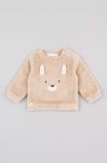 Кофта для немовлят zippy колір бежевий з аплікацією