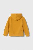 Дитяча кофта zippy колір жовтий з капюшоном з аплікацією