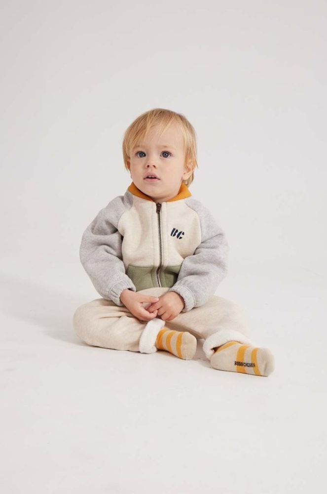 Кофта для немовлят Bobo Choses колір бежевий з аплікацією фото 5