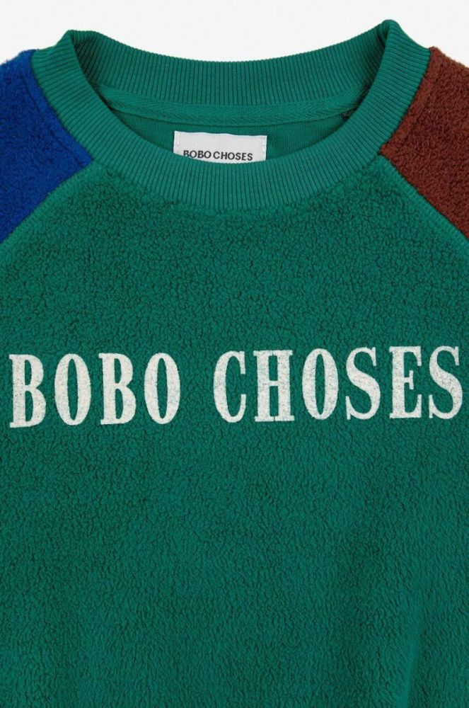 Дитяча бавовняна кофта Bobo Choses з аплікацією колір барвистий фото 3