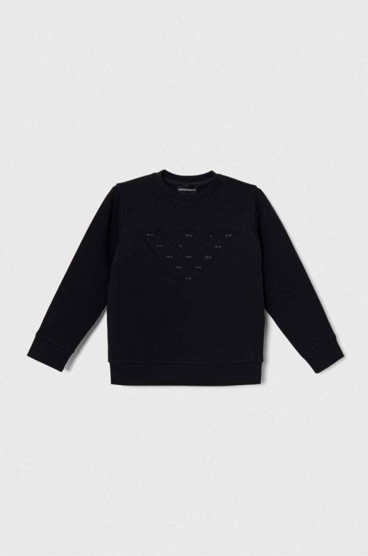 Дитяча кофта Emporio Armani колір синій з аплікацією (3461805)