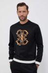 Кофта Guess чоловіча колір чорний з аплікацією (3332687)