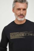Кофта Guess чоловіча колір чорний з аплікацією (3334953)