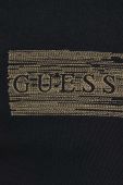 Кофта Guess чоловіча колір чорний з капюшоном з аплікацією (3334973)