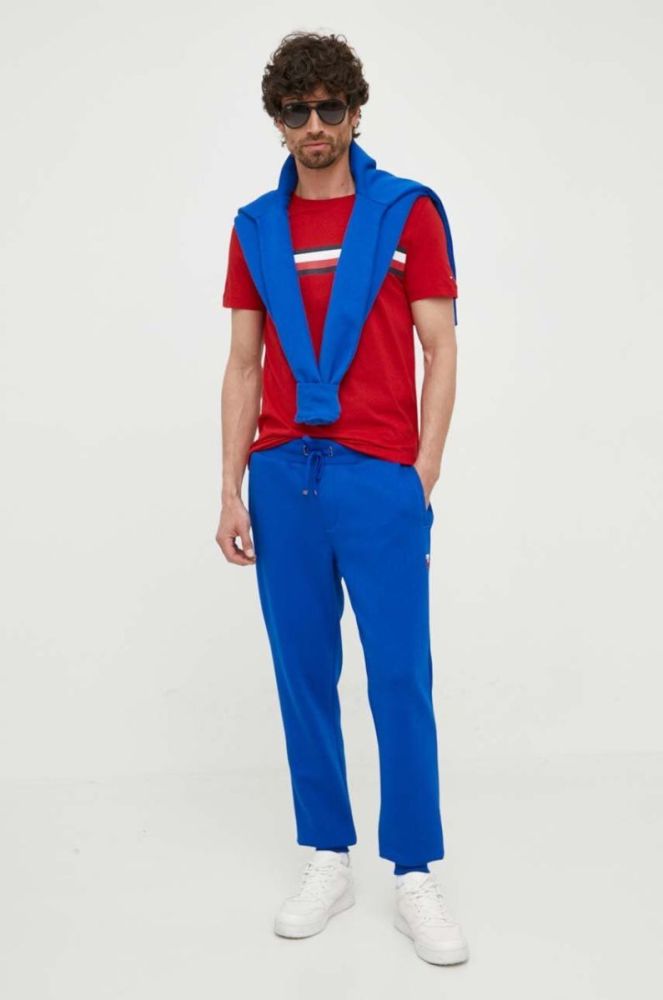 Кофта Tommy Hilfiger чоловіча  з принтом колір блакитний фото 3