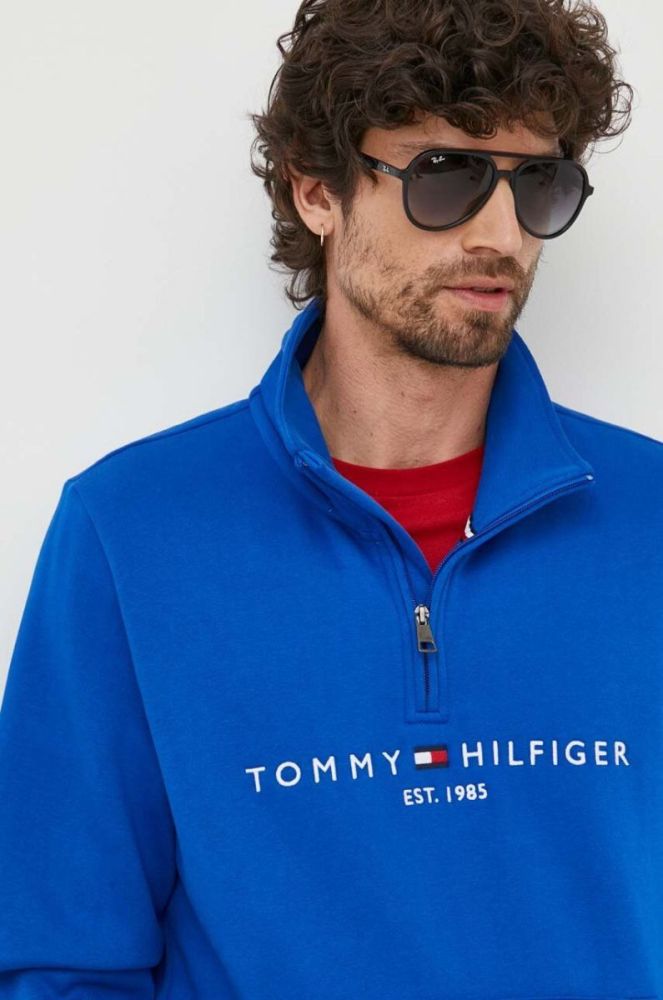 Кофта Tommy Hilfiger чоловіча  з принтом колір блакитний фото 4