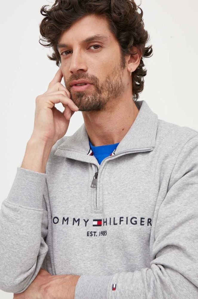 Кофта Tommy Hilfiger чоловіча колір сірий з принтом (3296511) фото 4