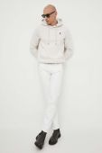Кофта Tommy Hilfiger чоловіча колір бежевий з капюшоном з аплікацією (3256936)