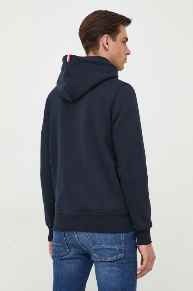 Кофта Tommy Hilfiger чоловіча колір синій з капюшоном з аплікацією (3256946) фото 3