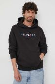 Кофта Tommy Hilfiger чоловіча колір чорний з капюшоном візерунок (3287951)
