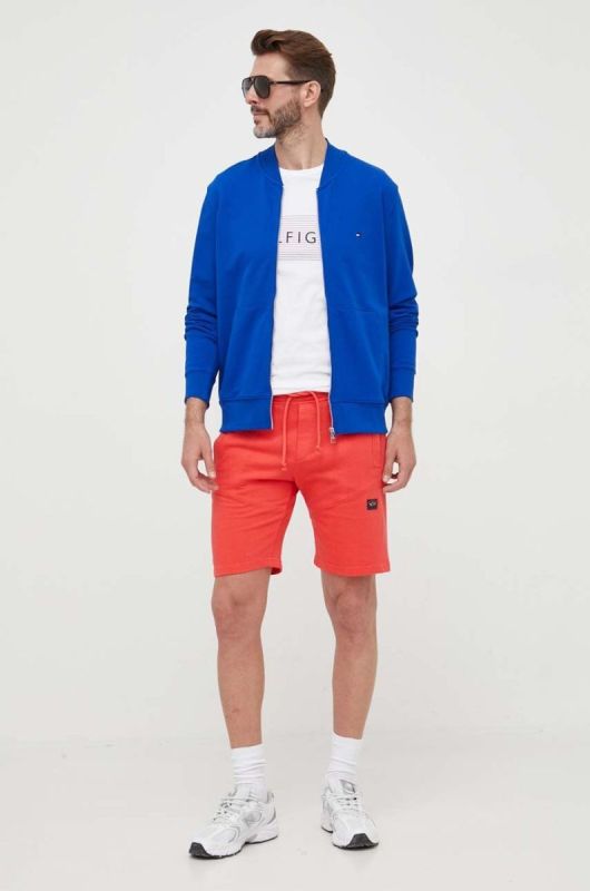 Кофта Tommy Hilfiger чоловіча  однотонна колір блакитний (3272144) фото 2