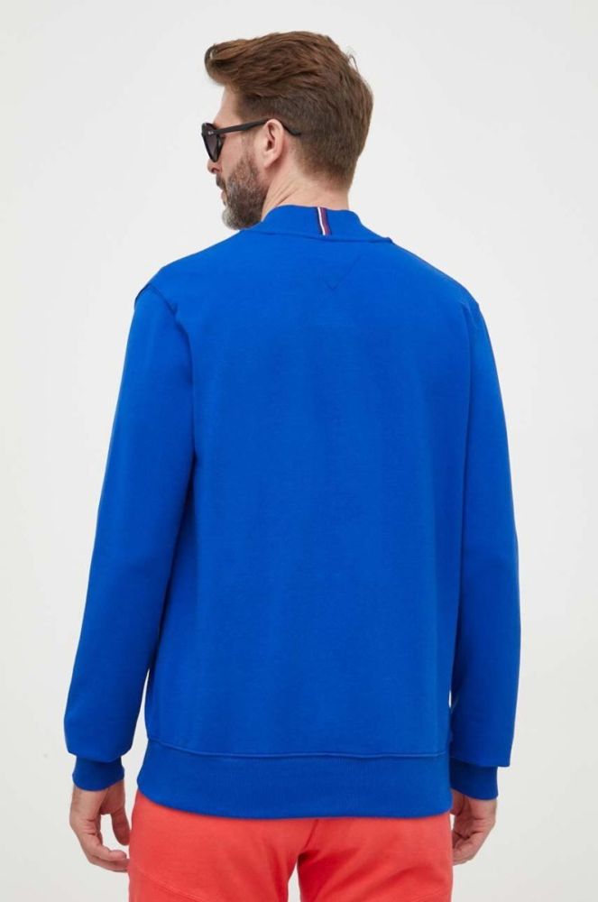 Кофта Tommy Hilfiger чоловіча  однотонна колір блакитний (3272144) фото 3