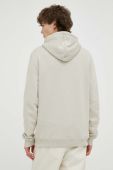 Бавовняна кофта Les Deux чоловіча колір бежевий з капюшоном меланж