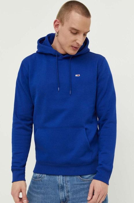 Кофта Tommy Jeans чоловіча колір синій з капюшоном однотонна (3283978)