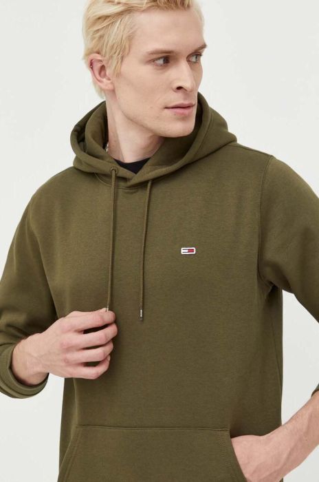 Кофта Tommy Jeans чоловіча колір зелений з капюшоном однотонна (3532797) Кофта Tommy Jeans чоловіча колір зелений з капюшоном однотонна (3532797)