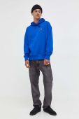 Бавовняна кофта Tommy Jeans чоловіча з капюшоном з аплікацією колір блакитний (3536800)
