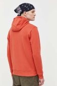Бавовняна кофта Tommy Jeans чоловіча колір помаранчевий з капюшоном з принтом