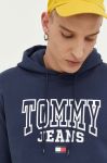 Бавовняна кофта Tommy Jeans чоловіча колір синій з капюшоном з принтом (3276683) Бавовняна кофта Tommy Jeans чоловіча колір синій з капюшоном з принтом (3276683)