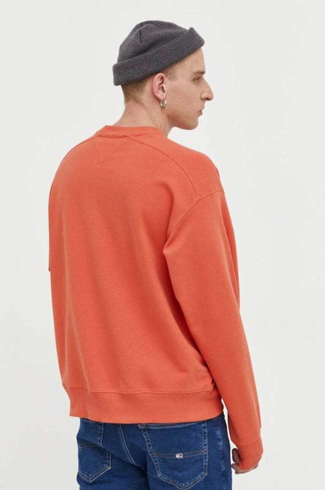 Кофта Tommy Jeans чоловіча колір бордовий однотонна фото 3