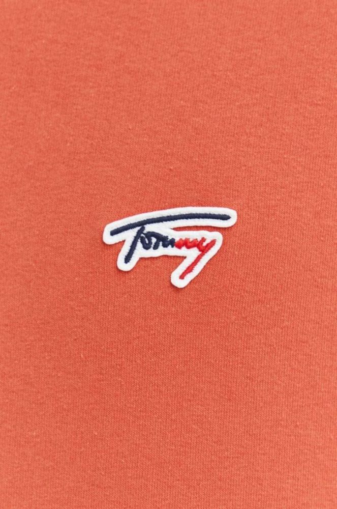 Кофта Tommy Jeans чоловіча колір бордовий однотонна фото 5