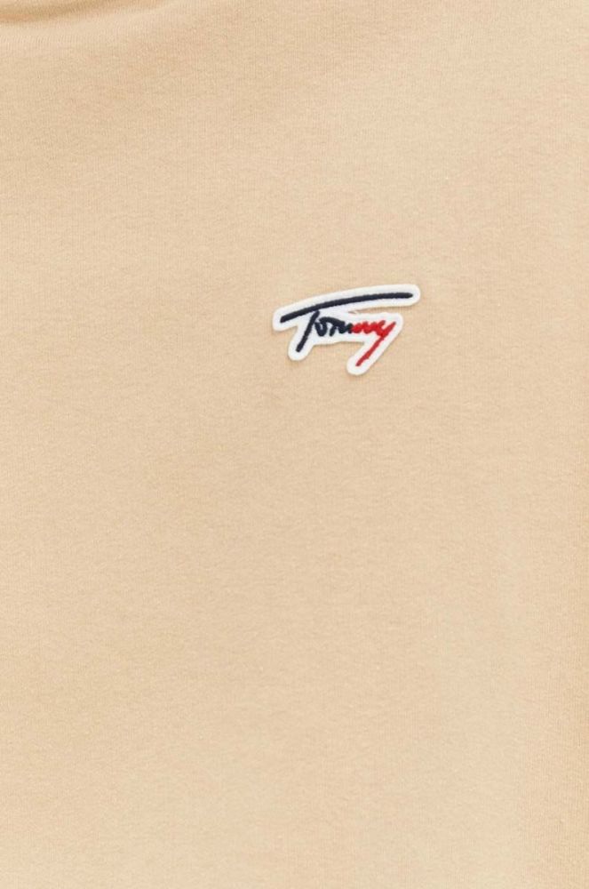 Кофта Tommy Jeans чоловіча колір бежевий однотонна (3259771) фото 5