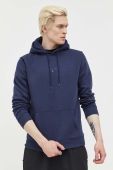 Кофта Tommy Jeans колір синій з капюшоном однотонна