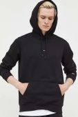 Кофта Tommy Jeans колір чорний з капюшоном однотонна