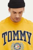 Бавовняна кофта Tommy Jeans чоловіча колір жовтий з аплікацією