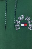 Кофта Tommy Jeans чоловіча колір зелений з капюшоном з аплікацією (3281768)