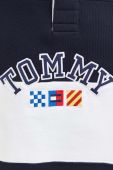 Бавовняна кофта Tommy Jeans чоловіча колір синій візерунок