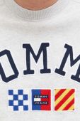Бавовняна кофта Tommy Jeans чоловіча колір сірий меланж (3324613)