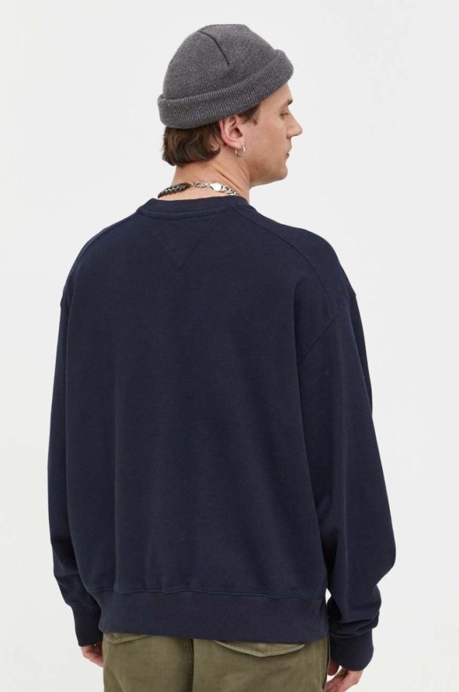Бавовняна кофта Tommy Jeans чоловіча колір синій меланж (3324608) фото 3