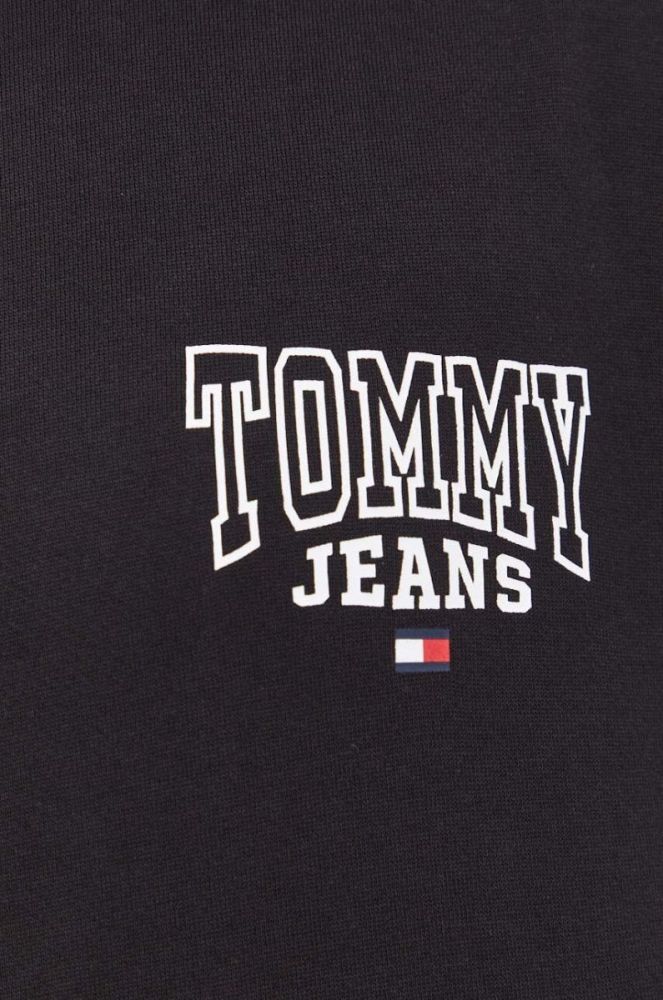Бавовняна кофта Tommy Jeans чоловіча колір чорний з принтом (3281798) фото 5