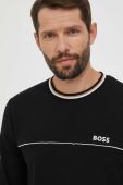 Кофта лаунж BOSS колір чорний з аплікацією