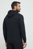 Бавовняна кофта лаунж BOSS колір чорний з капюшоном з принтом (3302676)