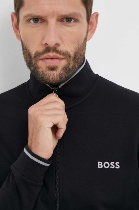 Кофта BOSS чоловіча колір чорний з аплікацією (3319574)