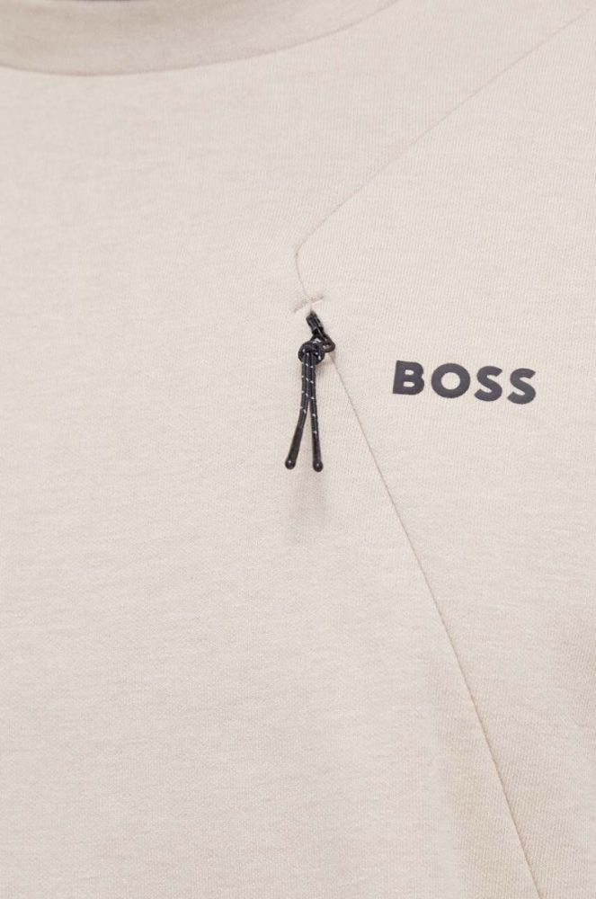 Кофта Boss Green BOSS GREEN чоловіча колір бежевий однотонна фото 5