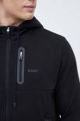 Кофта Boss Green BOSS GREEN чоловіча колір чорний з капюшоном однотонна (3498494)