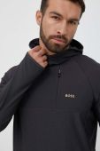 Кофта Boss Green BOSS GREEN чоловіча колір сірий з капюшоном візерунок (3361661)