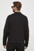 Кофта BOSS чоловіча колір чорний однотонна (3362478)