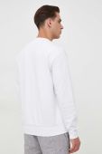 Бавовняна кофта BOSS чоловіча колір білий з аплікацією