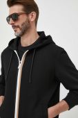 Кофта BOSS чоловіча колір чорний з капюшоном однотонна (3359885)