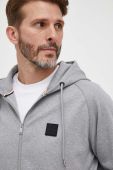 Кофта BOSS чоловіча колір сірий з капюшоном меланж (3359901)
